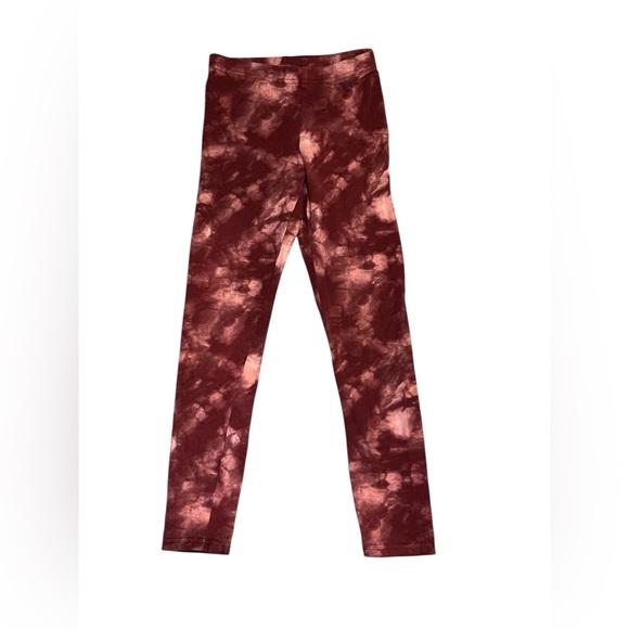 Old Navy Burgundy Tie-Dye Leggings | Girls Medium (8) - Picture 1 of 2